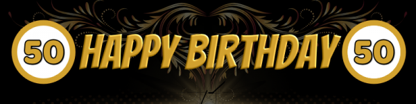 50. Geburtstag | Geburtstagsbanner | Werbebanner | PVC-Banner | Mesh | Plakate | Plakat | Poster |