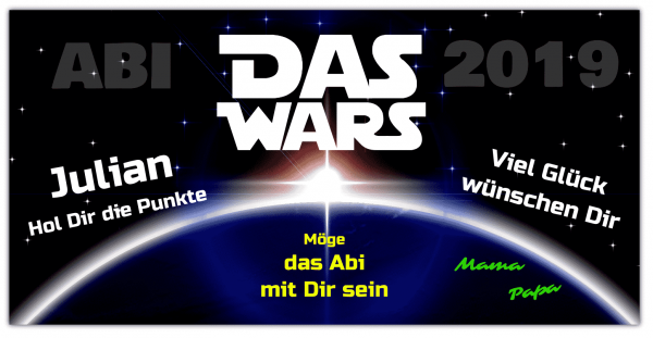 Abi Banner "Das Wars" jetzt online gestalten
