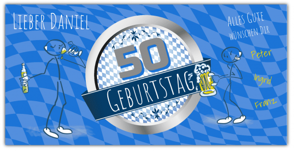 50 Geburtstag Banner online gestalten