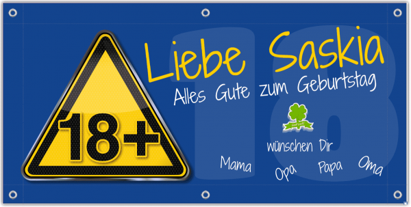 Geburtstagsbanner 18 Geburtstag