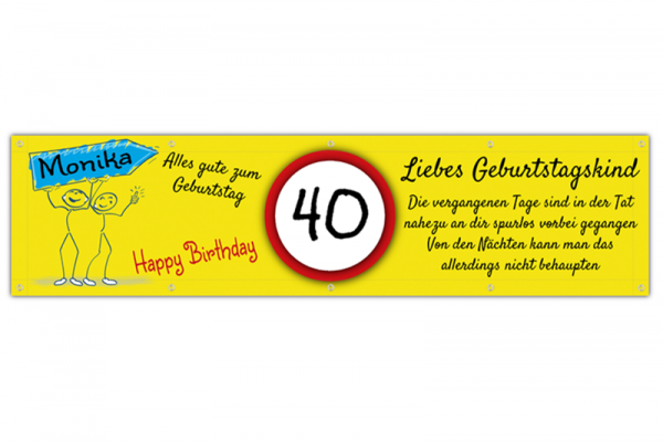 Geburtstagsbanner drucken
