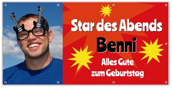 Geburtstagsbanner | Geburtstag Banner | Banner XXL | Partybanner zum Geburtstag | Online selbst gestalten |