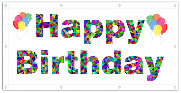 PVC-Banner zum Geburtstag