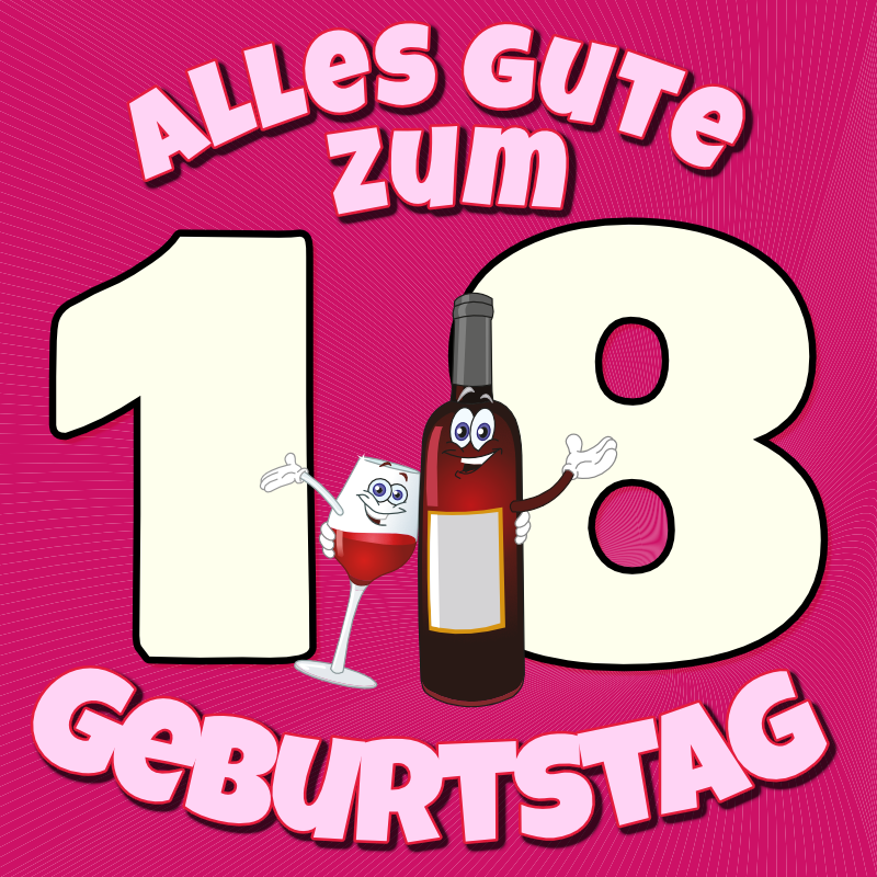 18. Geburtstag Geburtstagsbanner 100x100cm mit 4 Ösen