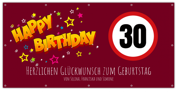Banner zum Geburtstag 30 Geburtstags-Banner